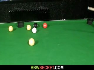 Her BF Fucks Fat strumpet On The Pool Table