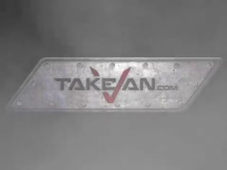 Takevan Hardest fuck ever made in van when driving with dirty speaking teen