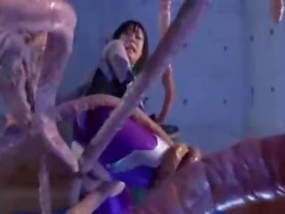 Enorme tentáculo y grande alienworld asiática x calificación película damisela