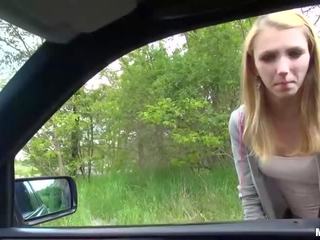 Captivating Beatrix hitch a car gets fucked